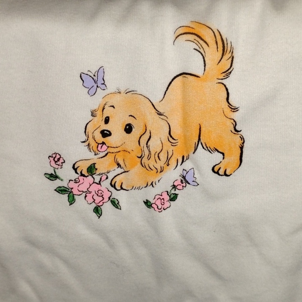Adorable Little Girl White Crop Crew Tee Shirt - Picture 3 of 3